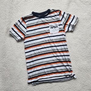 NWOT YOUTH Striped NASA Graphic Tshirt